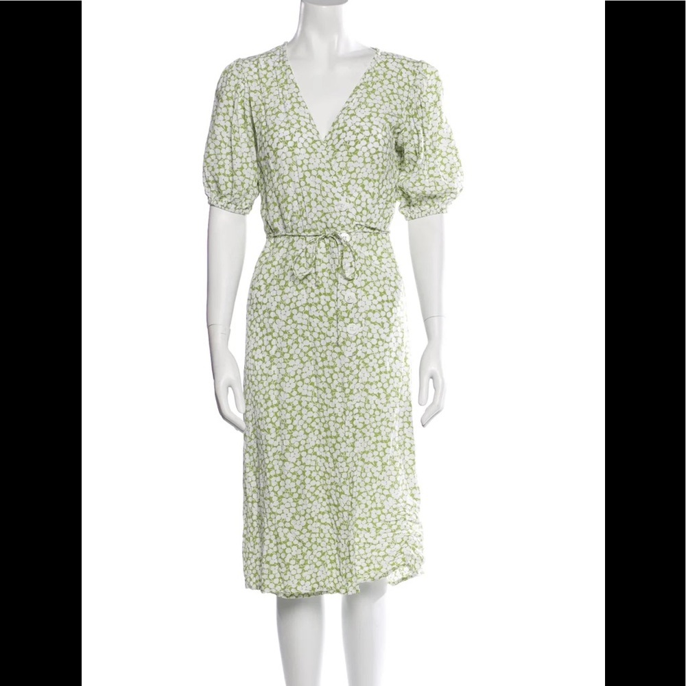 Green Faithfull the Brand Floral Midi Dress